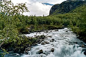 Parco Jotunheimen, Norvegia. La valle Storadalen prima di arrivare al rifugio Gjendebu sul lago Gjende. 